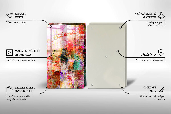 Tocător de bucătărie Abstracția vopselei