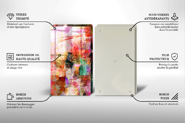 Tocător de bucătărie Abstracția vopselei