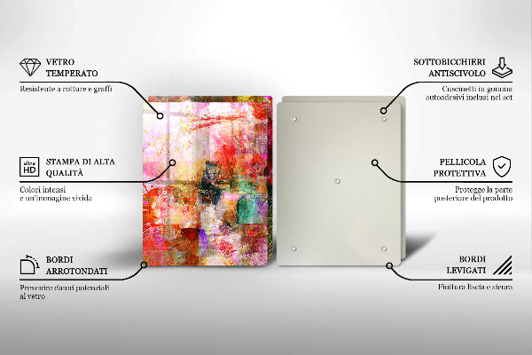 Tocător de bucătărie Abstracția vopselei