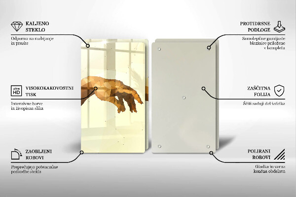 Tocător de bucătărie Crearea mâinilor lui Adam