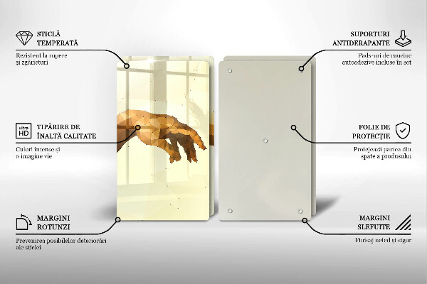 Tocător de bucătărie Crearea mâinilor lui Adam