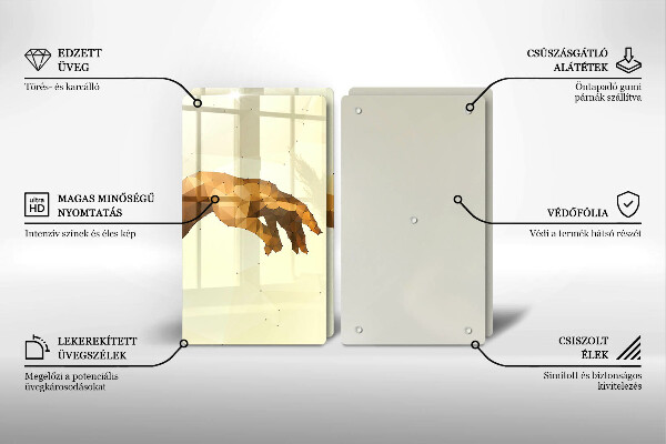 Tocător de bucătărie Crearea mâinilor lui Adam