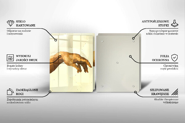 Tocător de bucătărie Crearea mâinilor lui Adam