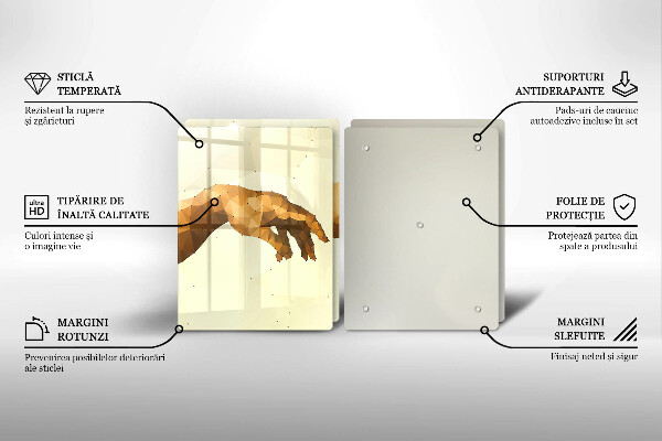 Tocător de bucătărie Crearea mâinilor lui Adam