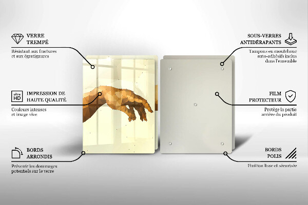 Tocător de bucătărie Crearea mâinilor lui Adam