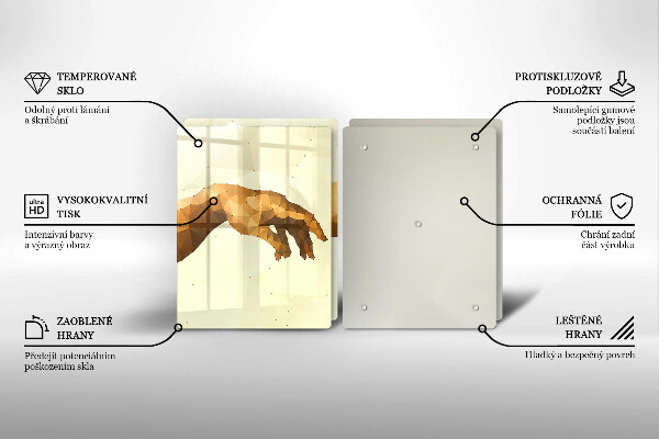 Tocător de bucătărie Crearea mâinilor lui Adam