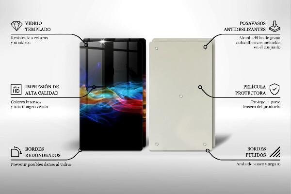 Tocător de bucătărie Fum colorat