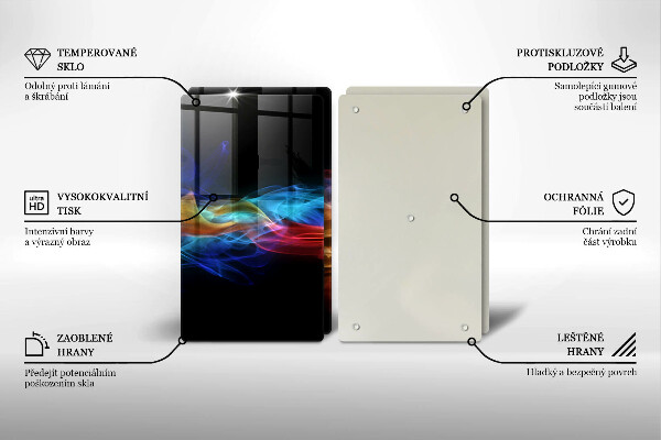 Tocător de bucătărie Fum colorat