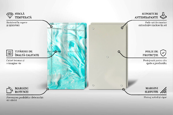 Tocător de bucătărie Vopsele de abstractie