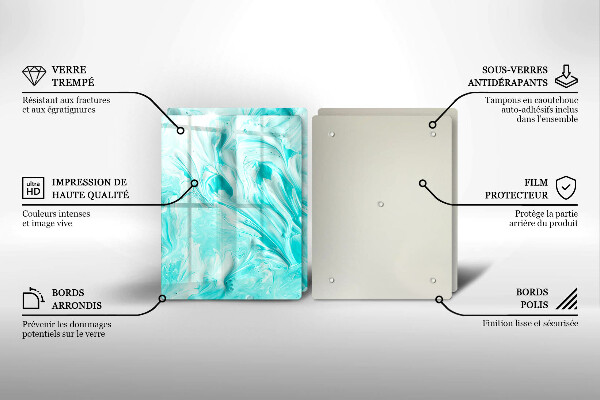 Tocător de bucătărie Vopsele de abstractie