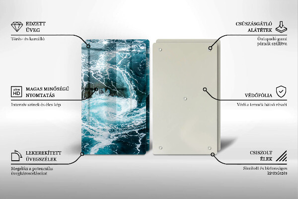 Tocător de bucătărie Valuri spumoase de apă