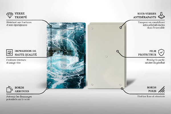 Tocător de bucătărie Valuri spumoase de apă