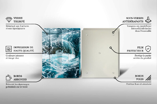 Tocător de bucătărie Valuri spumoase de apă