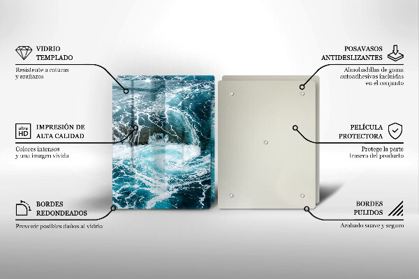 Tocător de bucătărie Valuri spumoase de apă