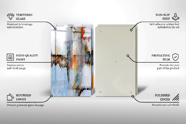 Tocător de bucătărie Vopsele de abstractie