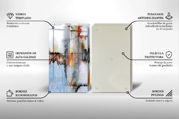 Tocător de bucătărie Vopsele de abstractie