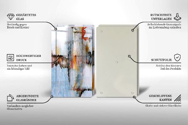 Tocător de bucătărie Vopsele de abstractie