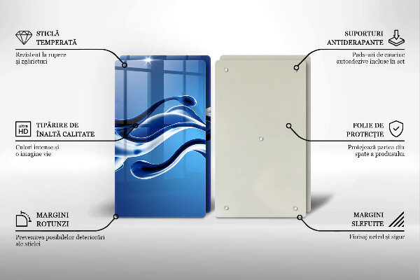 Tocător sticlă Abstracția fluidelor