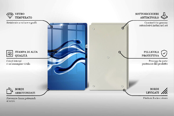Tocător sticlă Abstracția fluidelor