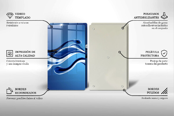 Tocător sticlă Abstracția fluidelor