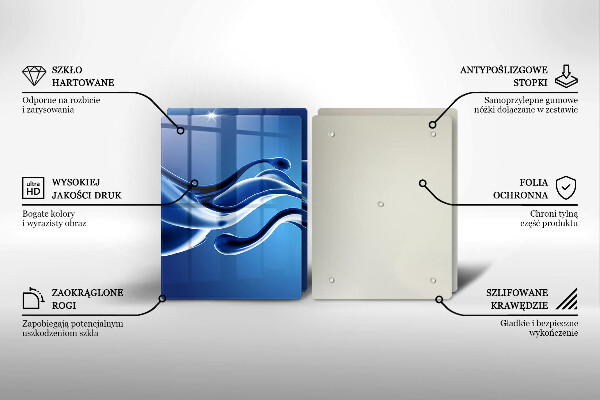 Tocător sticlă Abstracția fluidelor