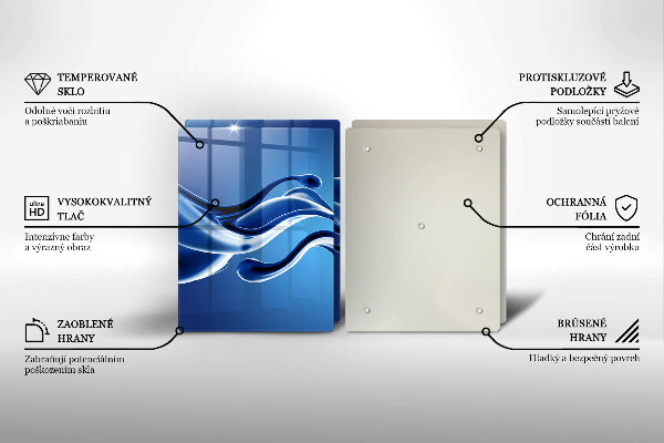 Tocător sticlă Abstracția fluidelor