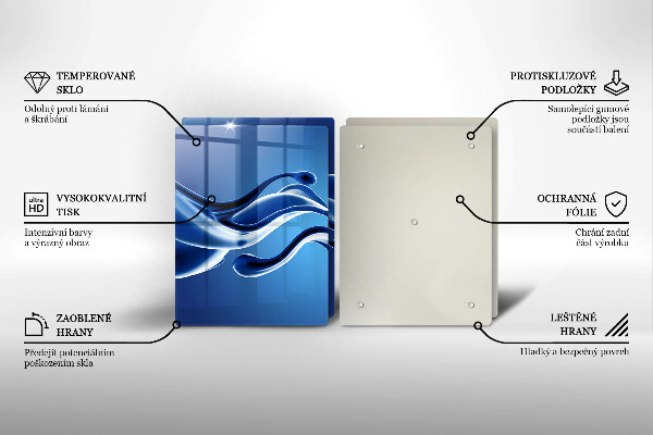 Tocător sticlă Abstracția fluidelor