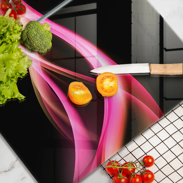 Tocător de bucătărie Fum neon abstract