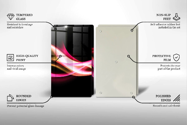 Tocător de bucătărie Fum neon abstract