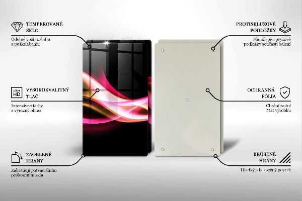 Tocător de bucătărie Fum neon abstract