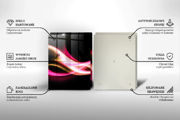 Tocător de bucătărie Fum neon abstract