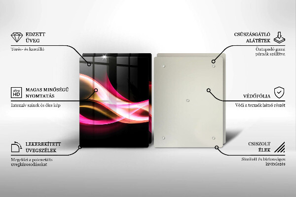 Tocător de bucătărie Fum neon abstract