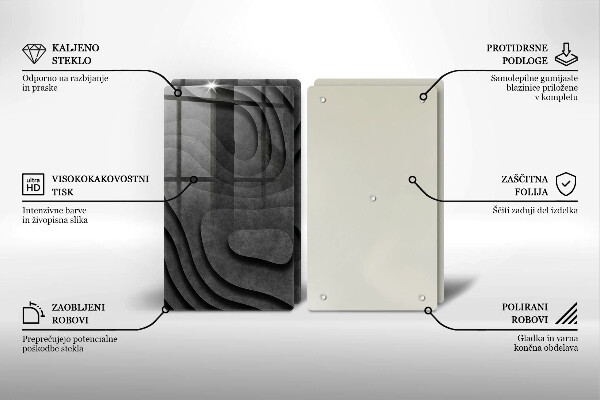 Tocător de bucătărie Forme de piatră 3D