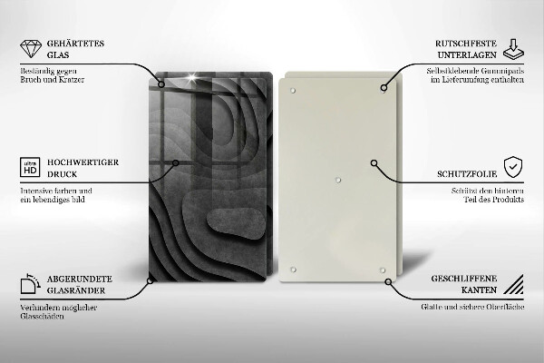 Tocător de bucătărie Forme de piatră 3D