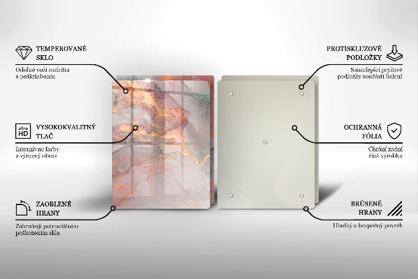 Tocător de bucătărie Marmură cu aur