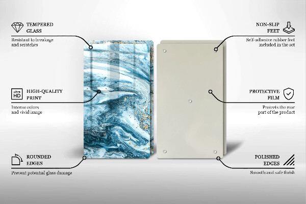 Tocător de bucătărie Structură cu aur