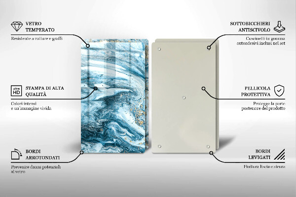 Tocător de bucătărie Structură cu aur