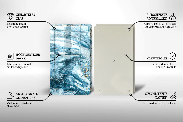 Tocător de bucătărie Structură cu aur