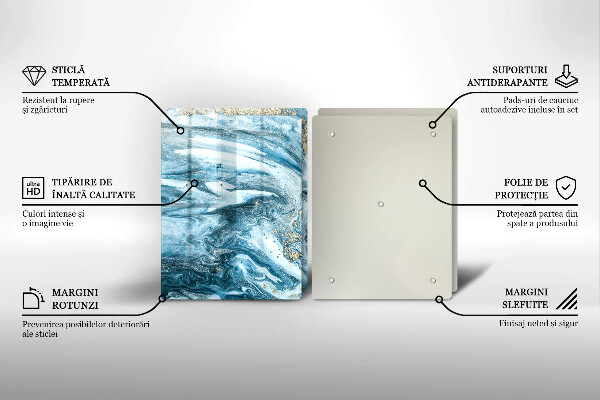 Tocător de bucătărie Structură cu aur