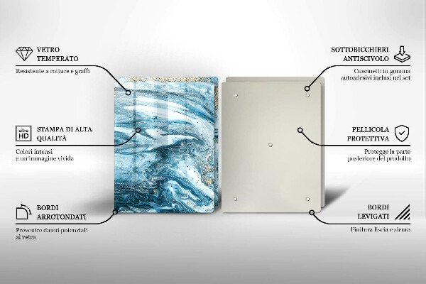 Tocător de bucătărie Structură cu aur