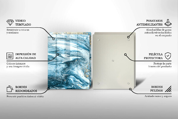 Tocător de bucătărie Structură cu aur
