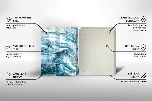 Tocător de bucătărie Structură cu aur
