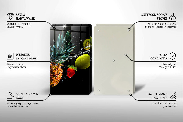 Tocător sticlă Fructe în apă