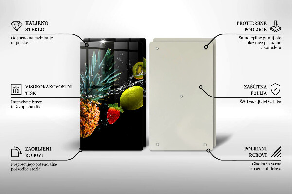 Tocător sticlă Fructe în apă