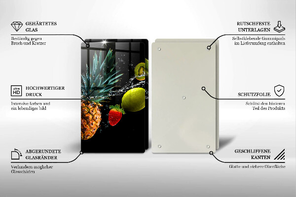 Tocător sticlă Fructe în apă