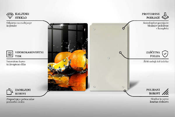 Tocător de bucătărie Fructe portocale suculente