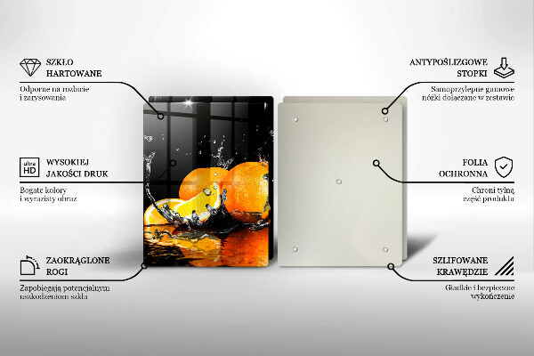 Tocător de bucătărie Fructe portocale suculente