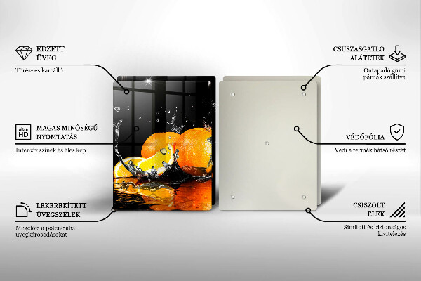 Tocător de bucătărie Fructe portocale suculente