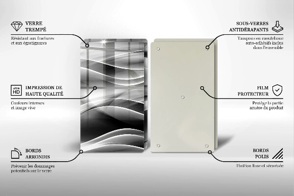 Tocător de bucătărie Abstracție linii blânde