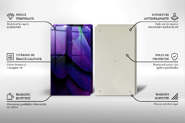 Tocător de bucătărie Neon pene